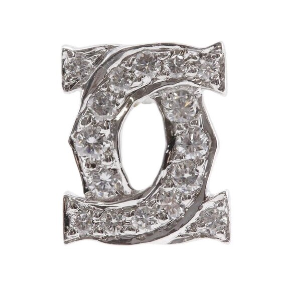 CARTIER 2C Entrelaces Piercing * One side only K18 white gold/diamond 0.9g - Picture 1 of 6